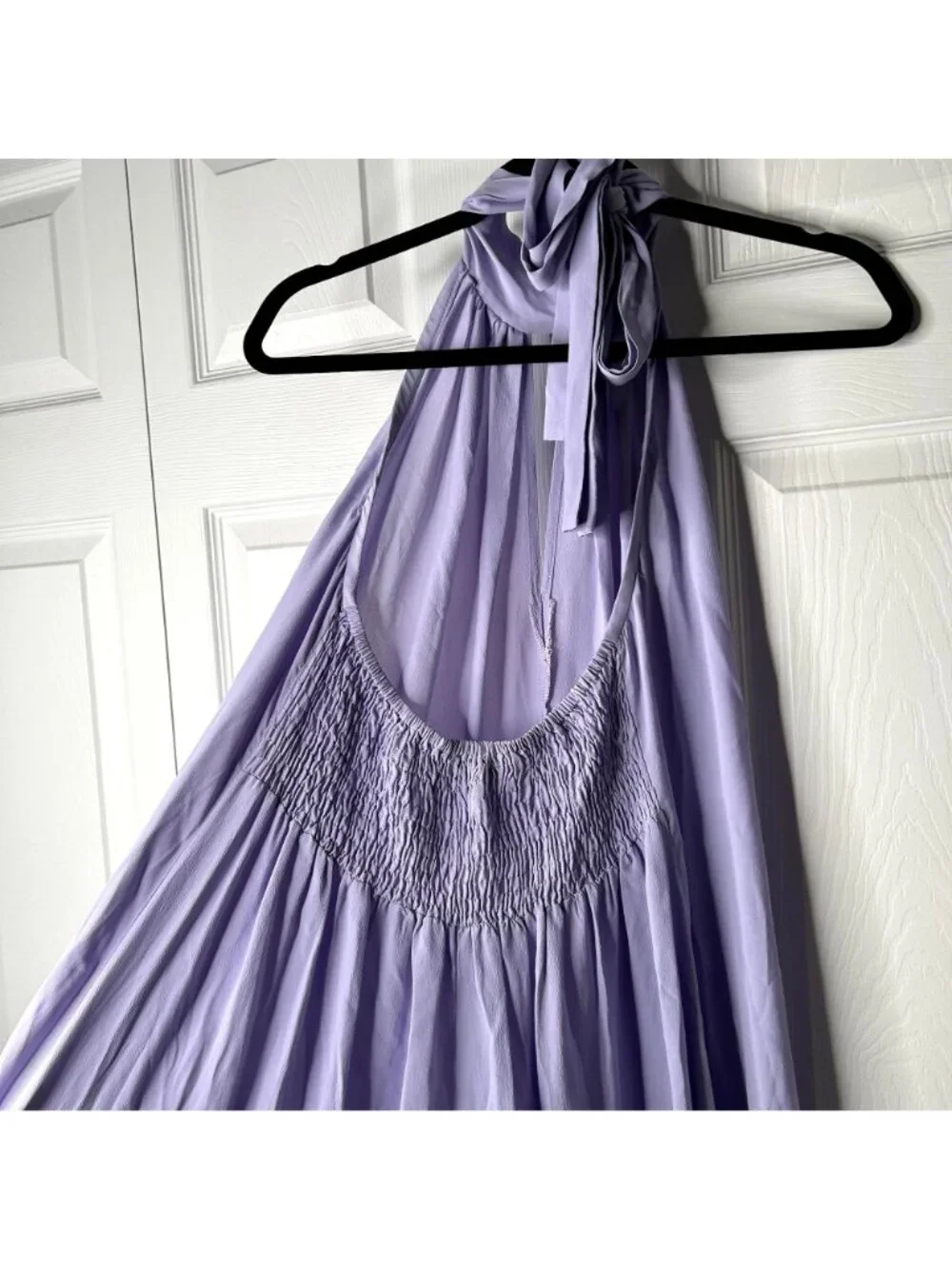 SFIZIO Lavender Purple Halter Sleeveless Wide Leg Scarf Jumpsuit Women's Size 6